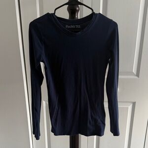Women's Navy Long Sleeve Under-Scrub Top